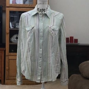 Twenty X women’s western stripe shirt, size L